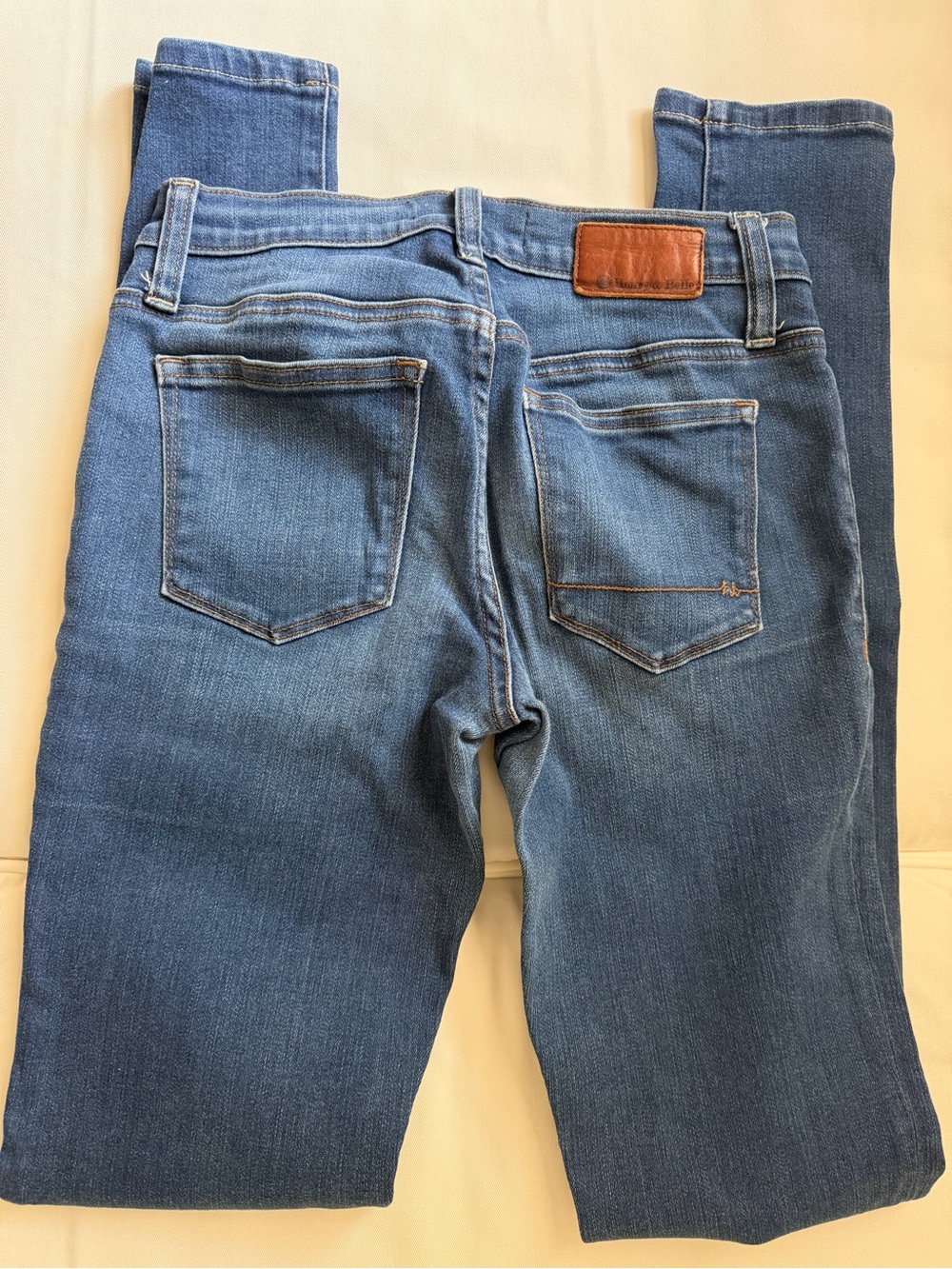 Henry & Belle Dark Blue women’s Jeans with Contrast Stitching - Picture 4 of 14